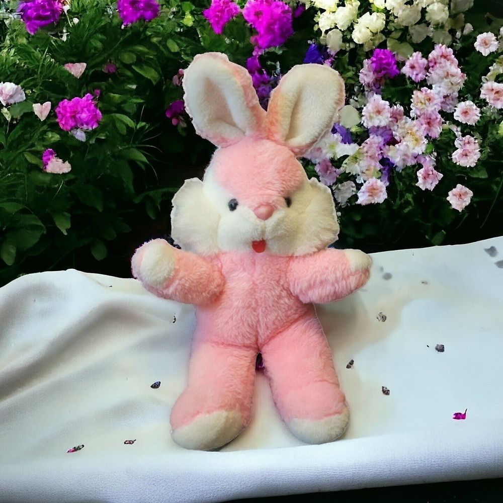 Vintage BEAUFORT Bunny Rabbit 16" Easter Pastel Pink Stuffed Animal